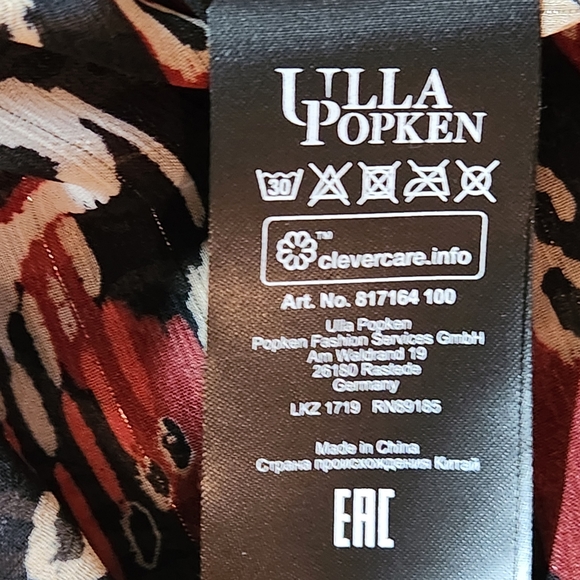 NWT Ulla Popken Mixed Paisley Print Ruffle Sleeve Blouse Size 14 - Picture 12 of 13